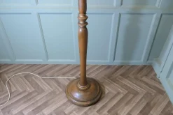 Hot Pamono Tall Turned Beech Floor Lamp, 1930