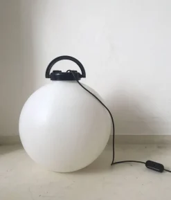 Clearance Pamono Tama Black & White Floor Lamp by Isao Hosoe for Valenti, 1975