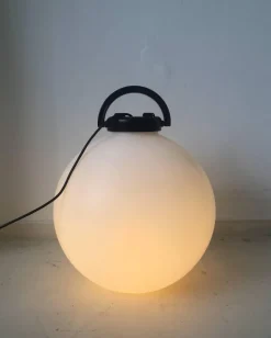 Clearance Pamono Tama Black & White Floor Lamp by Isao Hosoe for Valenti, 1975