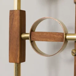 Sale Pamono Teak and Brass Wall Sconces in the style of Lunel, 1960s, Set of 2