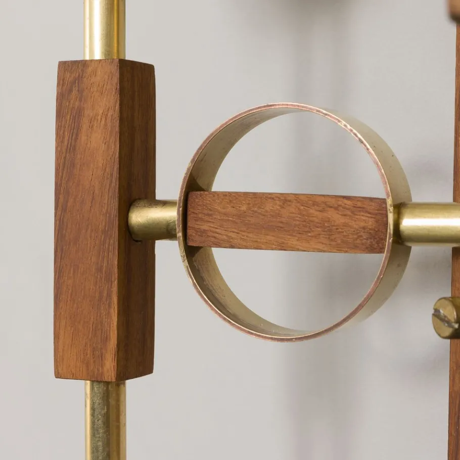 Sale Pamono Teak and Brass Wall Sconces in the style of Lunel, 1960s, Set of 2