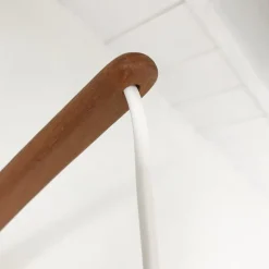 Hot Pamono Teak and Opaline Glass Sconce by Uno & Östen Kristiansson for Luxus, 1950s