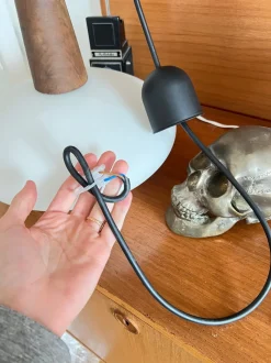 Best Pamono Teak and Opaline Glass Suspension by Uno and Östen Kristiansson for Luxus, Sweden, 1950s