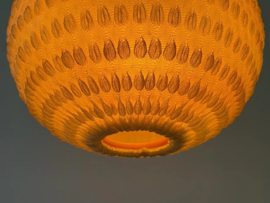 Discount Pamono Teak Ball Ceiling Lamp with Fabric Shade from Temde, Switzerland, 1960s