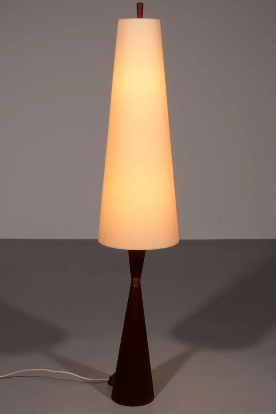 New Pamono Teak Floor Lamp with Fabric Shade from Parker Knoll, 1960s