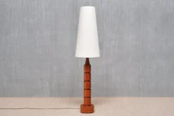 Outlet Pamono Teak Wood Floor Lamp from Möllers Armatur, Eskilstuna, Sweden, 1960s