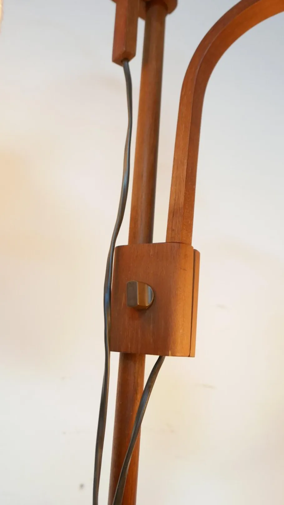 New Pamono Teakwood Double Floor Lamp from Domus, Denmark, 1970s