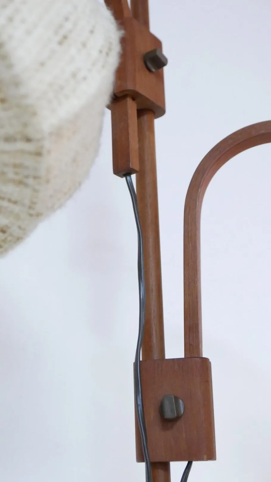 New Pamono Teakwood Double Floor Lamp from Domus, Denmark, 1970s