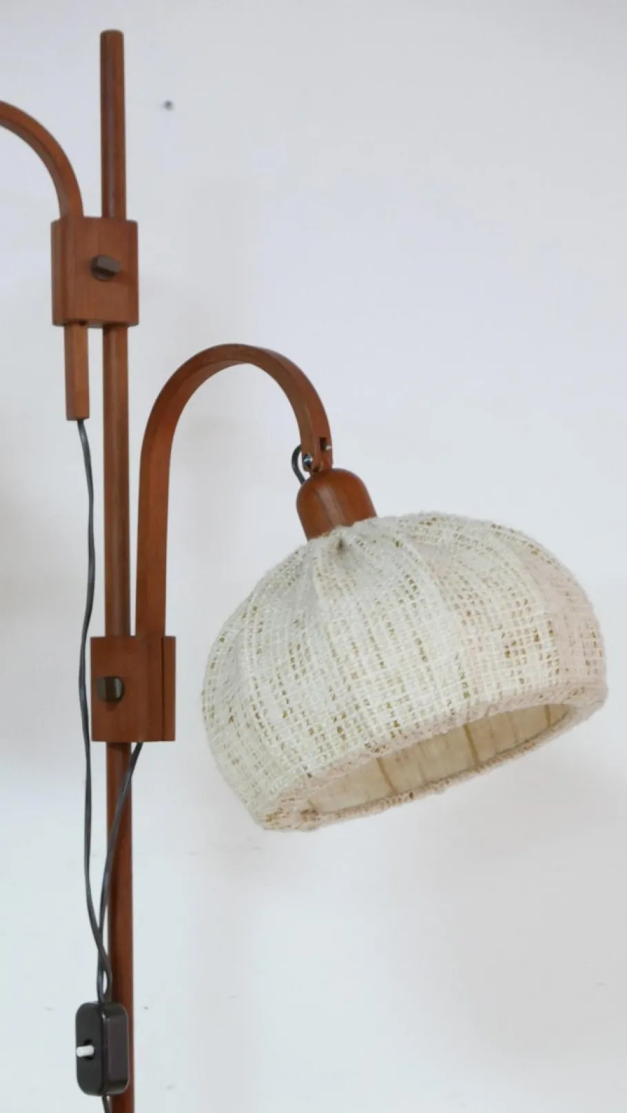 New Pamono Teakwood Double Floor Lamp from Domus, Denmark, 1970s