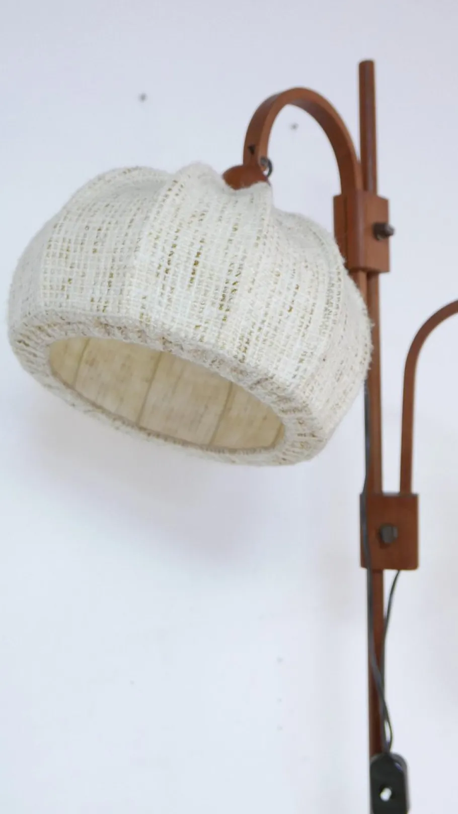 New Pamono Teakwood Double Floor Lamp from Domus, Denmark, 1970s