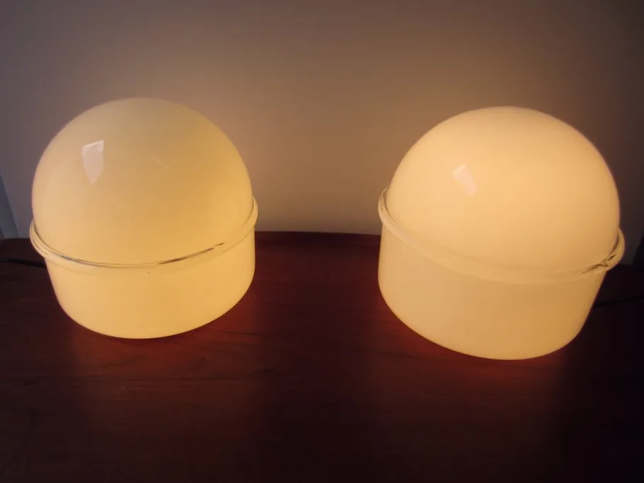 Sale Pamono Tecla Table Lamps in Murano Glass by Renato Toso for Leucos, 1960s, Set of 2