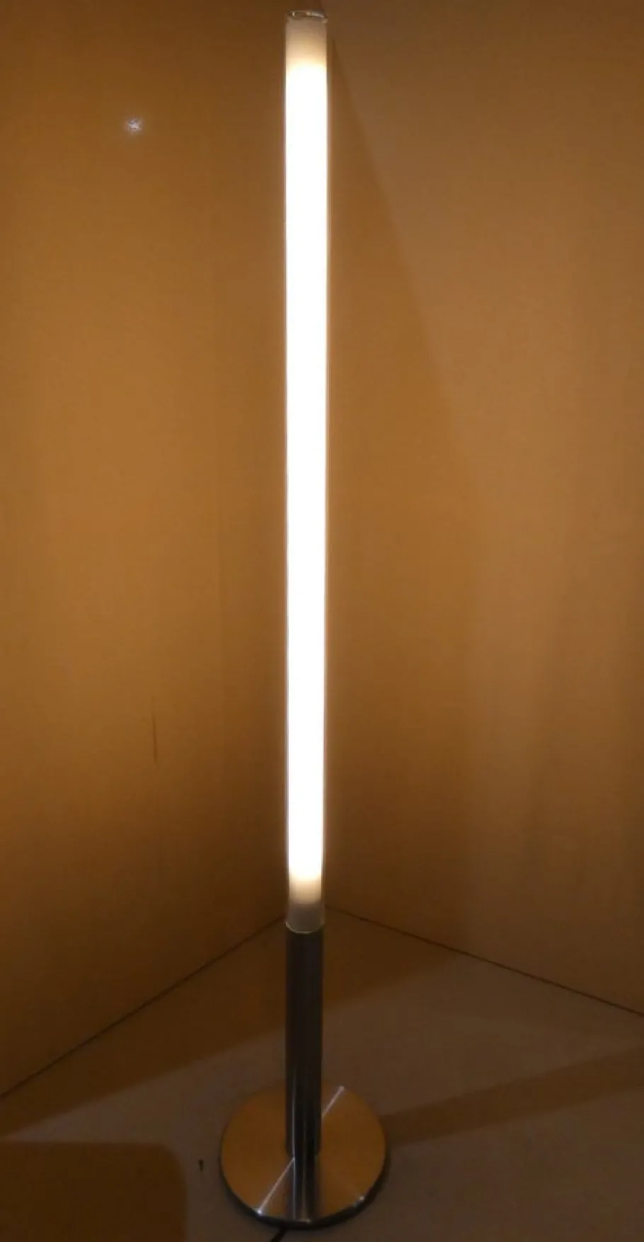 New Pamono Teda Floor Lamp in Steel and Pyrex by Ferdi Giardini for Oluce, Italy, 1990s