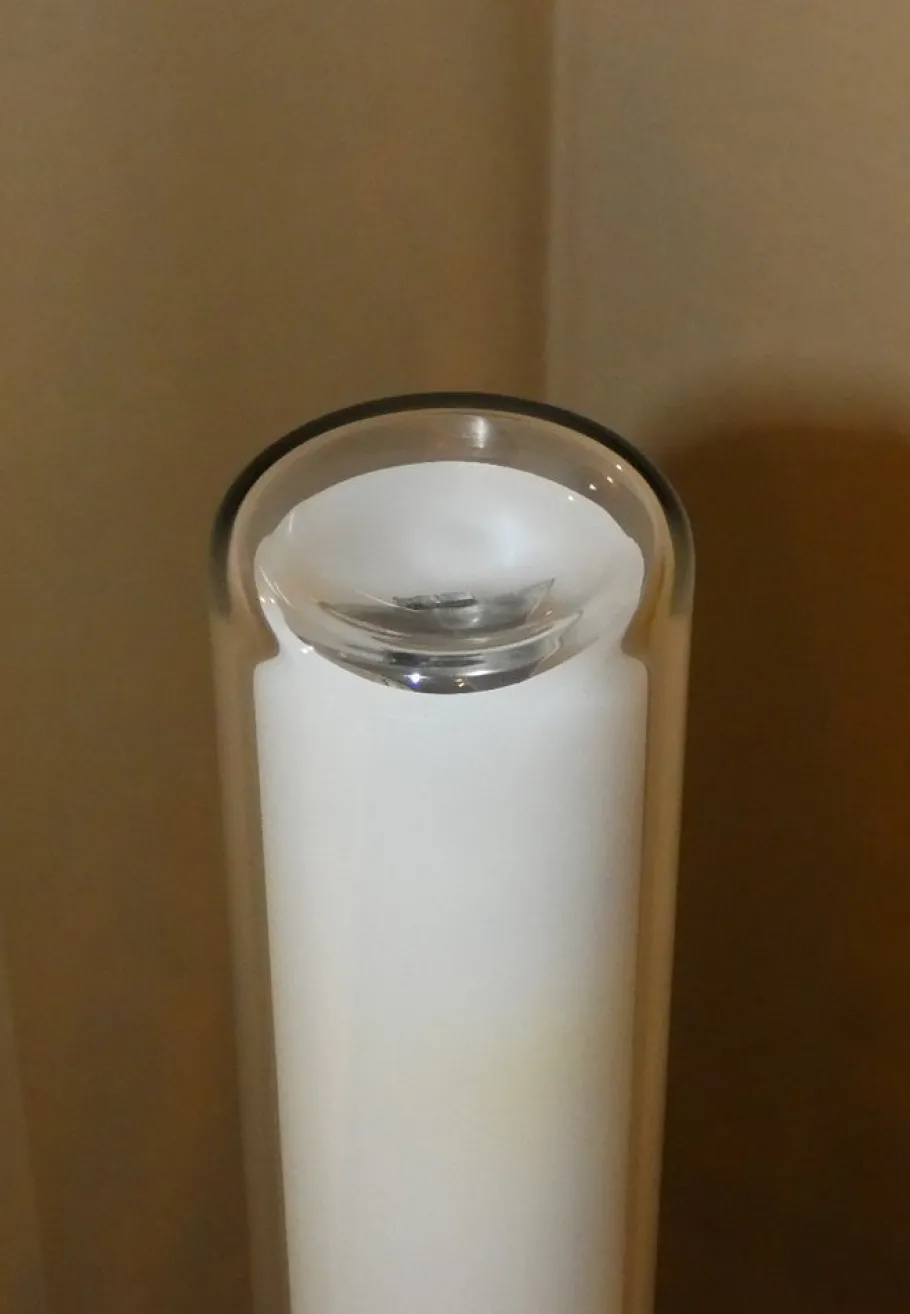 New Pamono Teda Floor Lamp in Steel and Pyrex by Ferdi Giardini for Oluce, Italy, 1990s