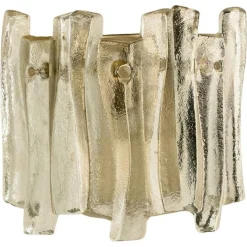 Sale Pamono Textured Ice Glass and Chrome Wall Light attributed to J. T. Kalmar for Kalmar, 1970s