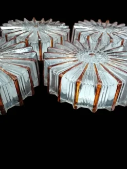 Hot Pamono Textured Wall Lamp from Glashütte Limburg, 1950s