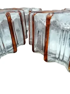 Hot Pamono Textured Wall Lamp from Glashütte Limburg, 1950s