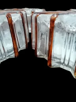 Hot Pamono Textured Wall Lamp from Glashütte Limburg, 1950s