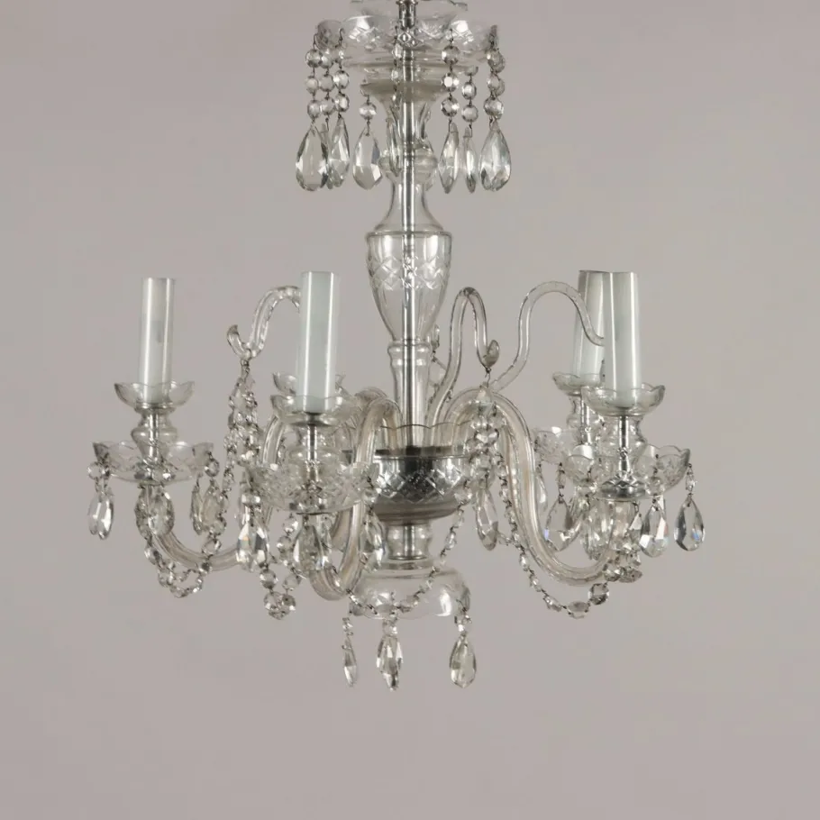 Clearance Pamono 20th Century Bohemian Crystal Chandelier