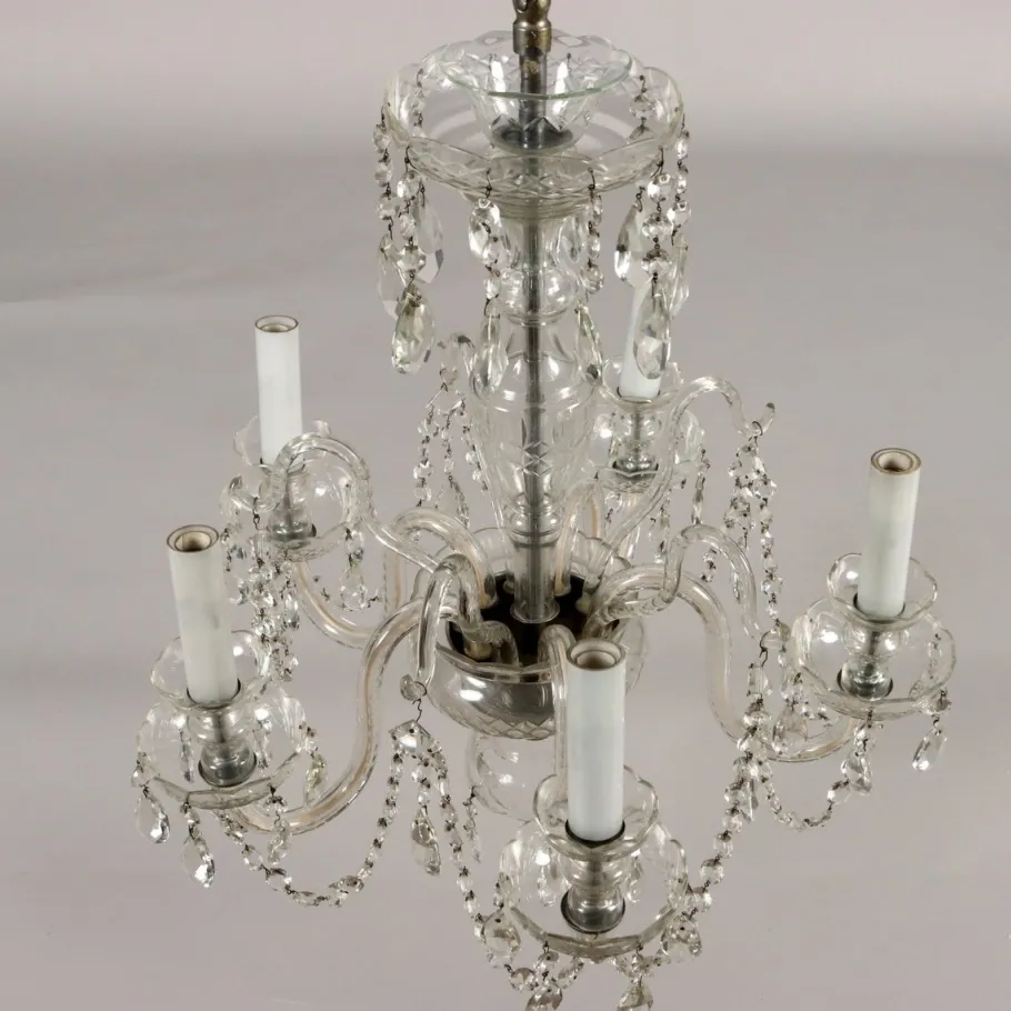 Clearance Pamono 20th Century Bohemian Crystal Chandelier