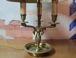 Online Pamono 19th Century Bronze and Metal Bouillotte Ceiling Lamp