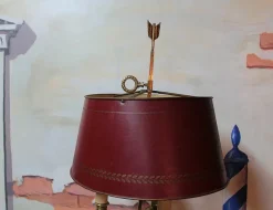 Online Pamono 19th Century Bronze and Metal Bouillotte Ceiling Lamp