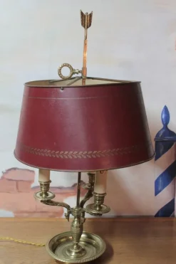 Online Pamono 19th Century Bronze and Metal Bouillotte Ceiling Lamp