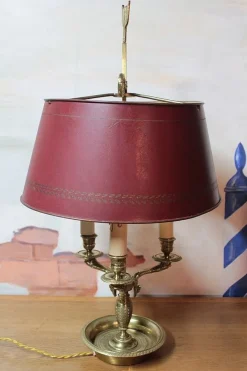 Online Pamono 19th Century Bronze and Metal Bouillotte Ceiling Lamp