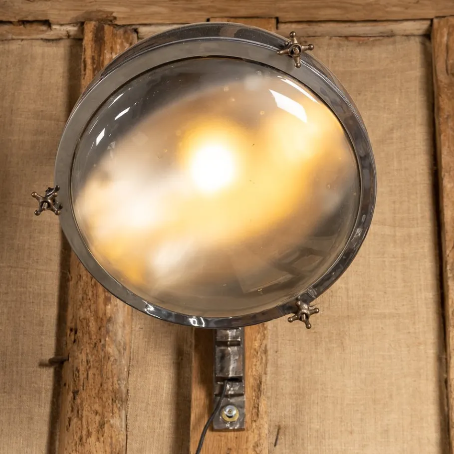 New Pamono 20th Century Dutch Polished Metal Outdoor Lamps, 1920s, Set of 2