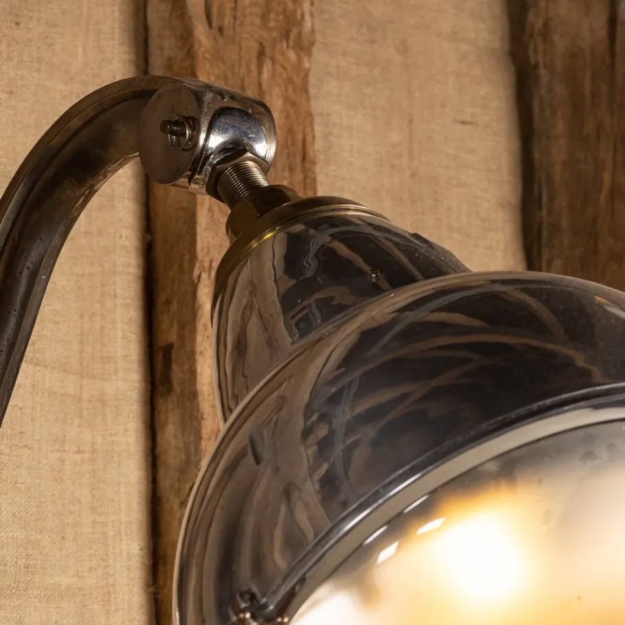 New Pamono 20th Century Dutch Polished Metal Outdoor Lamps, 1920s, Set of 2