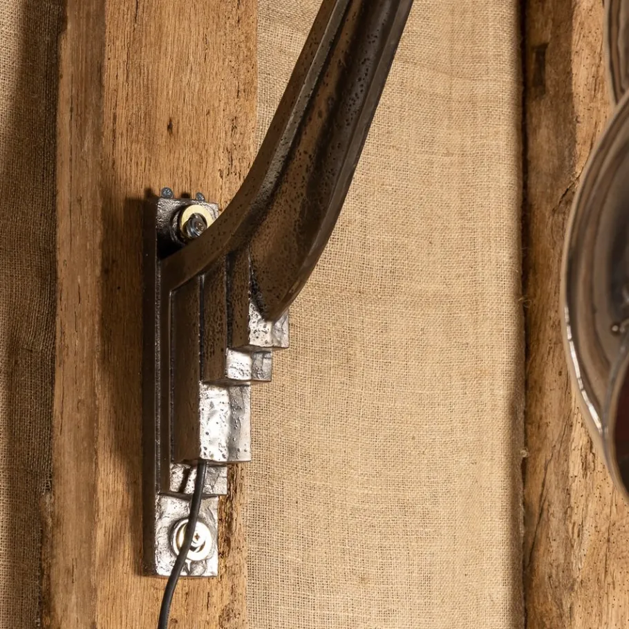 New Pamono 20th Century Dutch Polished Metal Outdoor Lamps, 1920s, Set of 2