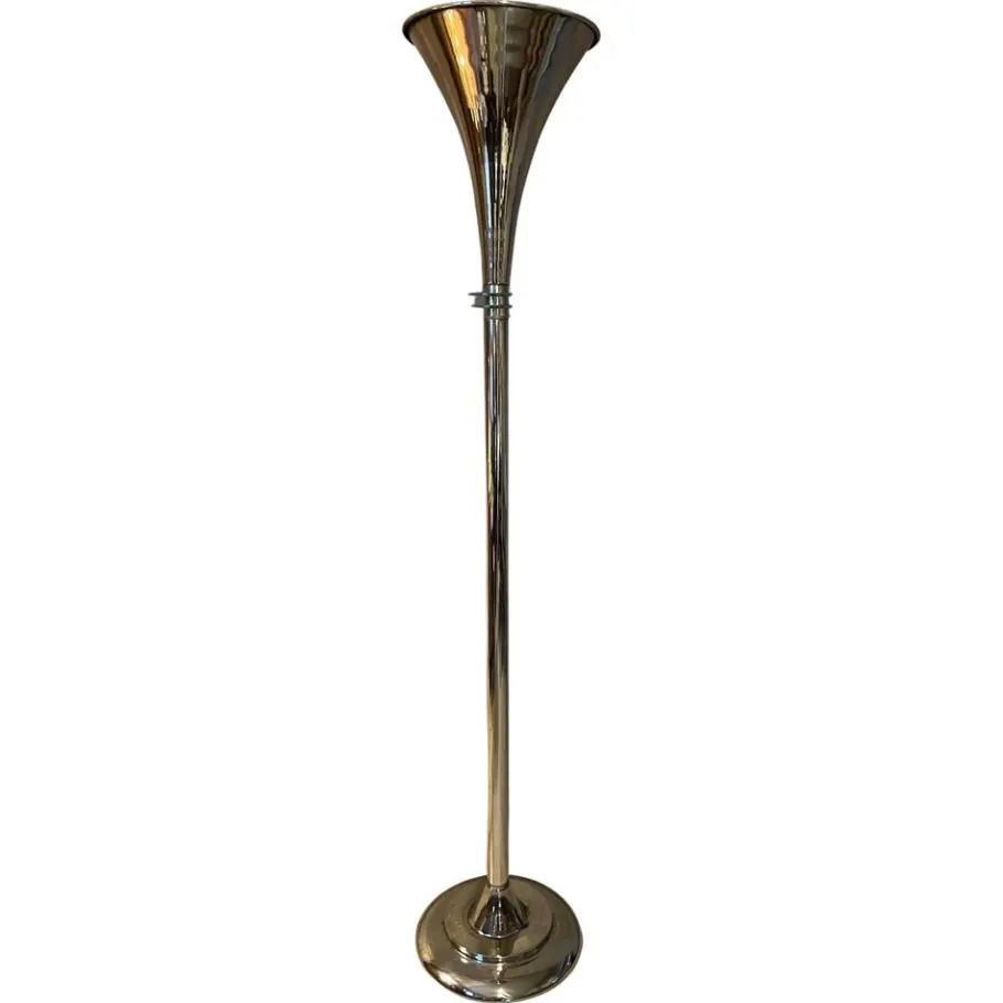 Online Pamono 20th Century French Art Deco Floor Lamp in Chromed Metal, 1930s