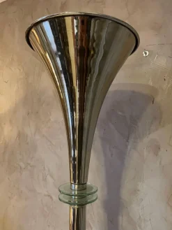 Online Pamono 20th Century French Art Deco Floor Lamp in Chromed Metal, 1930s