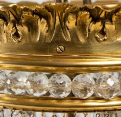 Pamono 19th Century Gilt Bronze and Crystal Pendant