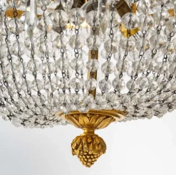 Pamono 19th Century Gilt Bronze and Crystal Pendant