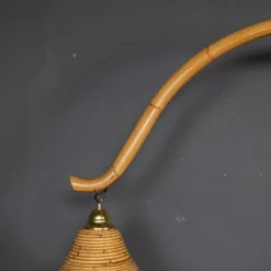 Pamono 20th Century Italian Bamboo Arc Floor Lamp by Vivai Del Sud, 1970s