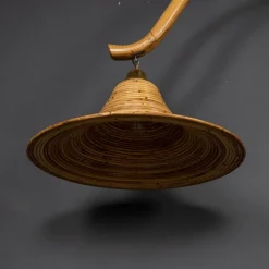 Pamono 20th Century Italian Bamboo Arc Floor Lamp by Vivai Del Sud, 1970s