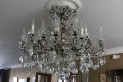 Discount Pamono 19th Century Italian Neoclassical Giltwood and Crystal Chandelier