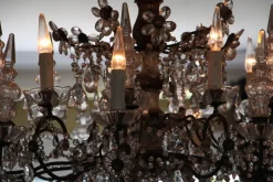 Discount Pamono 19th Century Italian Neoclassical Giltwood and Crystal Chandelier