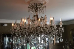 Discount Pamono 19th Century Italian Neoclassical Giltwood and Crystal Chandelier