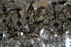 Discount Pamono 19th Century Italian Neoclassical Giltwood and Crystal Chandelier