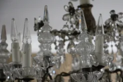 Discount Pamono 19th Century Italian Neoclassical Giltwood and Crystal Chandelier