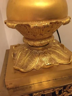 Pamono 20th Century Princely Candleholder Floor Lights in style of Pierre Philippe Thomire, 1980s, Set of 2