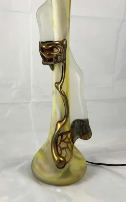 Discount Pamono 20th-Century Art Nouveau Style Art Glass Table Lamp