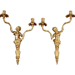 Clearance Pamono 19th-Century Napoleon III Ormolu Sconces, Set of 2