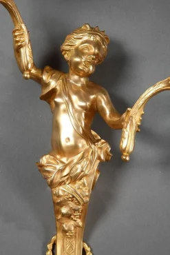 Clearance Pamono 19th-Century Napoleon III Ormolu Sconces, Set of 2