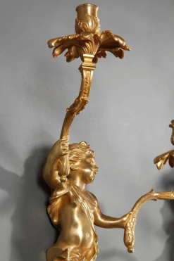 Clearance Pamono 19th-Century Napoleon III Ormolu Sconces, Set of 2