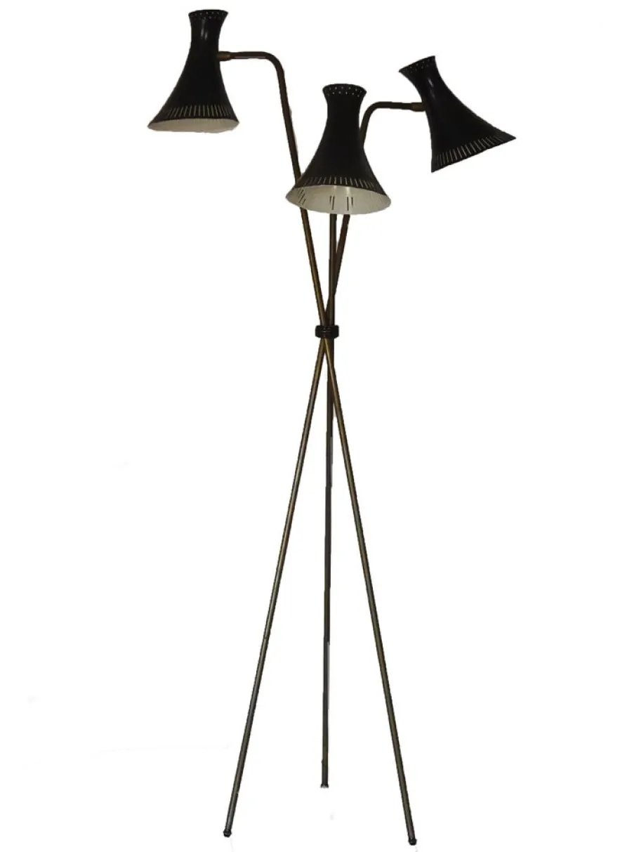 New Pamono Three-Armed Floor Lamp, 1950s