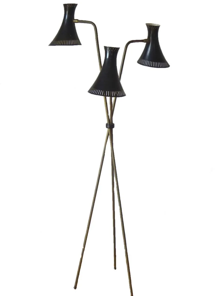 New Pamono Three-Armed Floor Lamp, 1950s