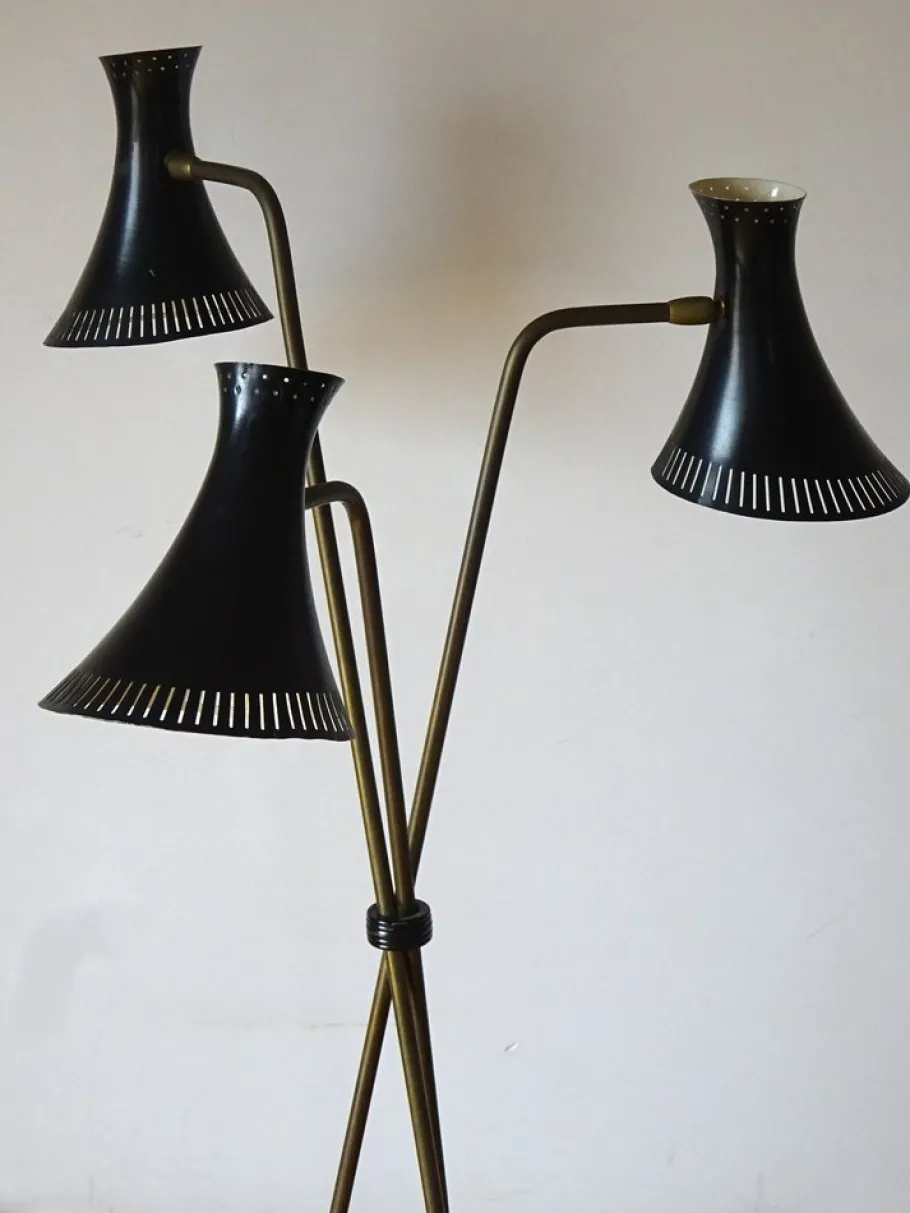 New Pamono Three-Armed Floor Lamp, 1950s