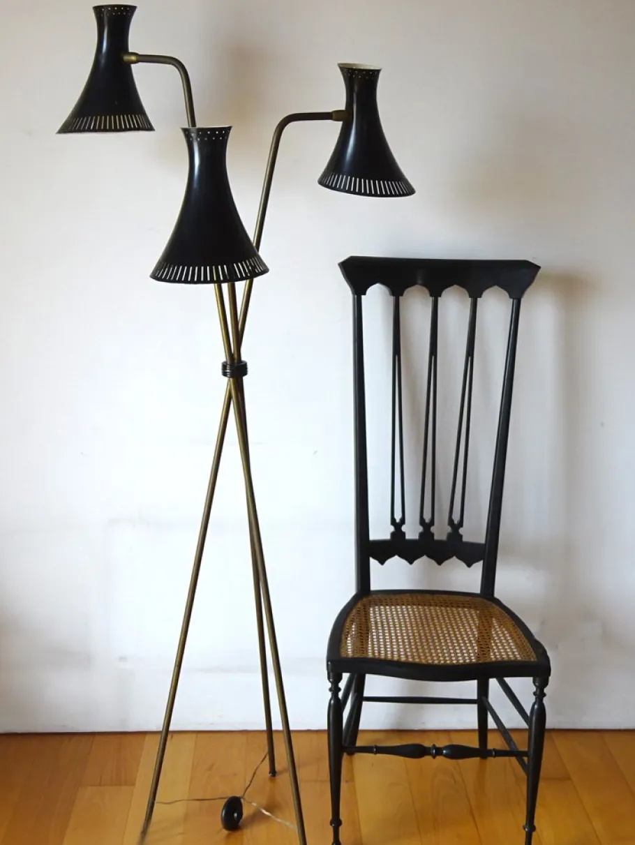 New Pamono Three-Armed Floor Lamp, 1950s